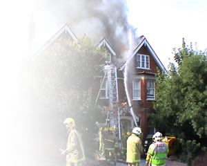 photo of home on fire